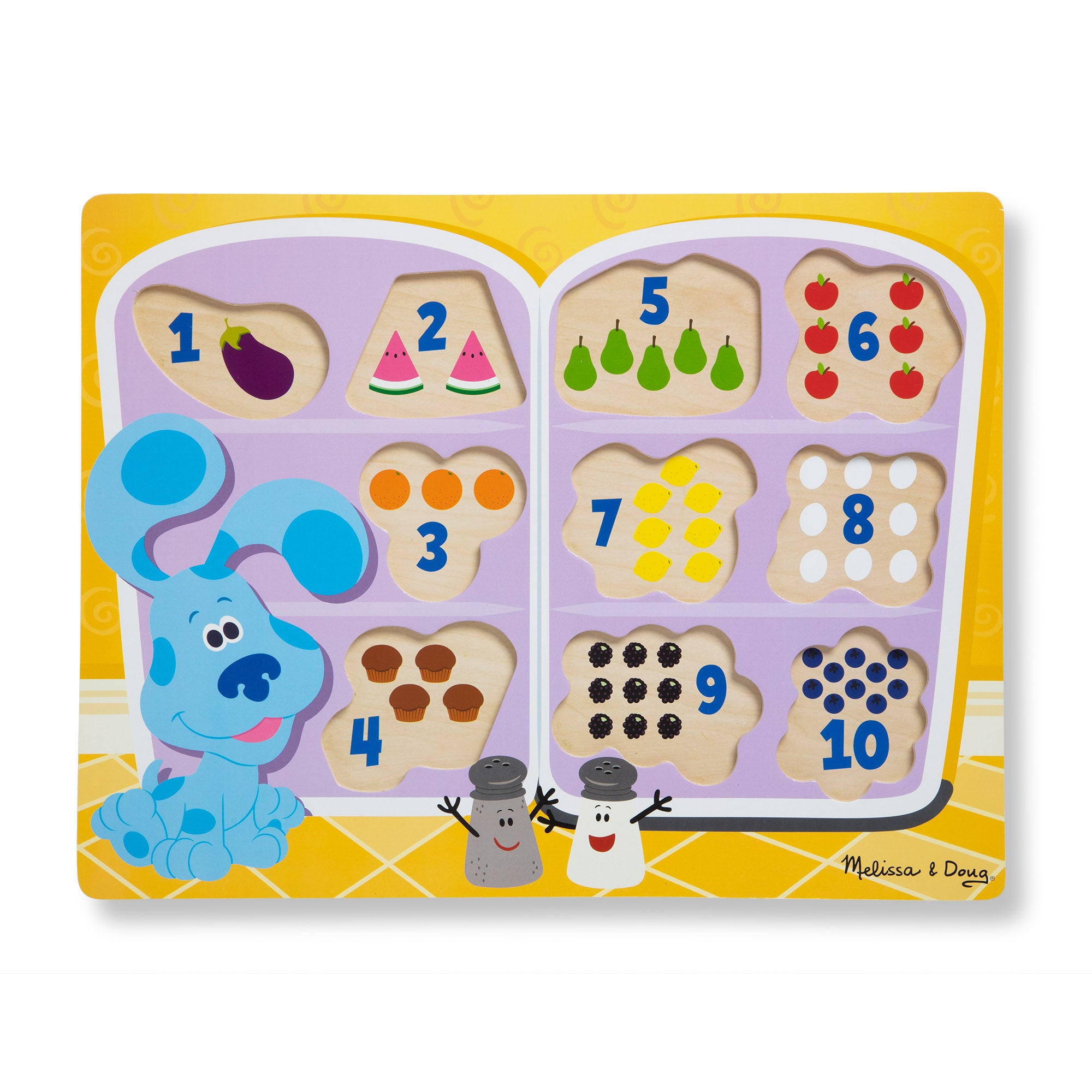 Blue's Clues & You! Fridge Food Wooden Chunky Puzzle - 10 Pieces - Image 6