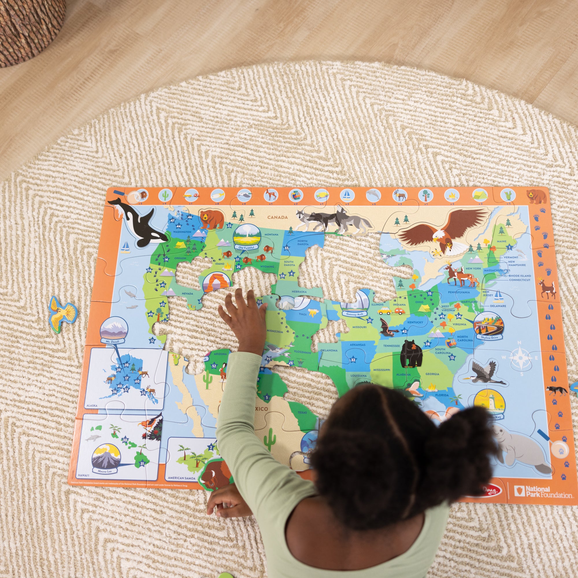 National Parks U.S.A. Map Floor Puzzle ?C 45 Pieces - Image 6