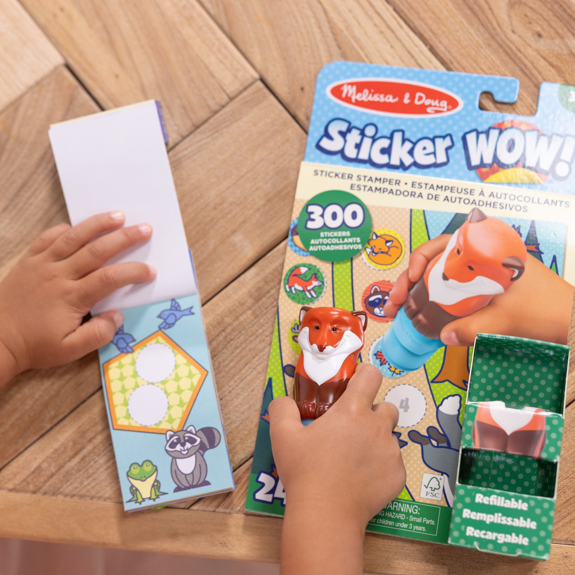 Sticker WOW!? Fox Bundle: Activity Pad & Sticker Stamper + Mini Activity Pad and 200 Refill Stickers - Image 6