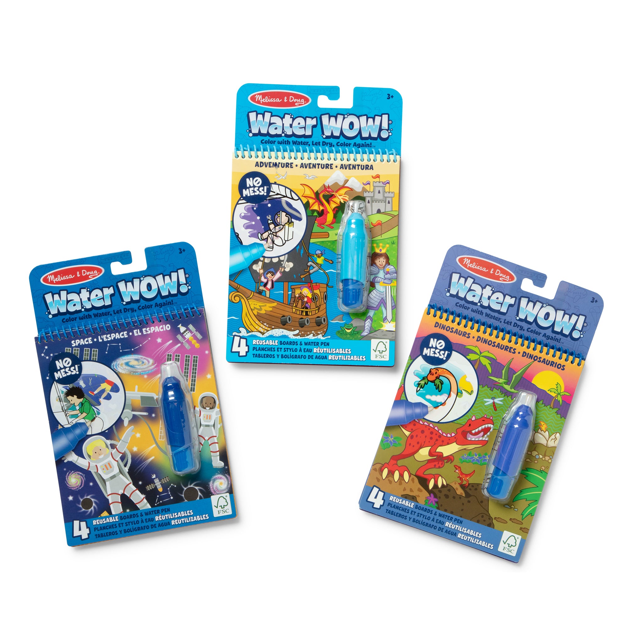 Water WOW! 3-Pack ?C Dinosaur. Adventure. Space