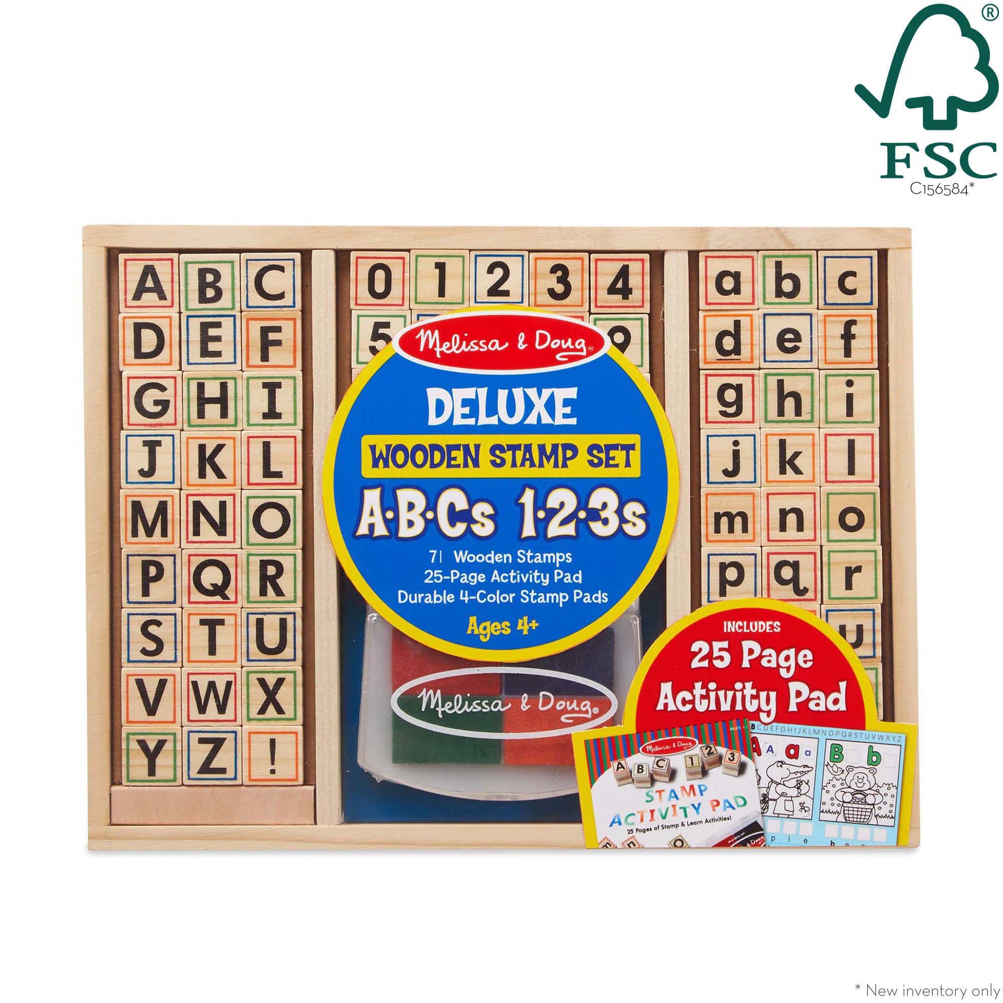Deluxe Wooden Stamp Set - ABCs 123s - Image 3