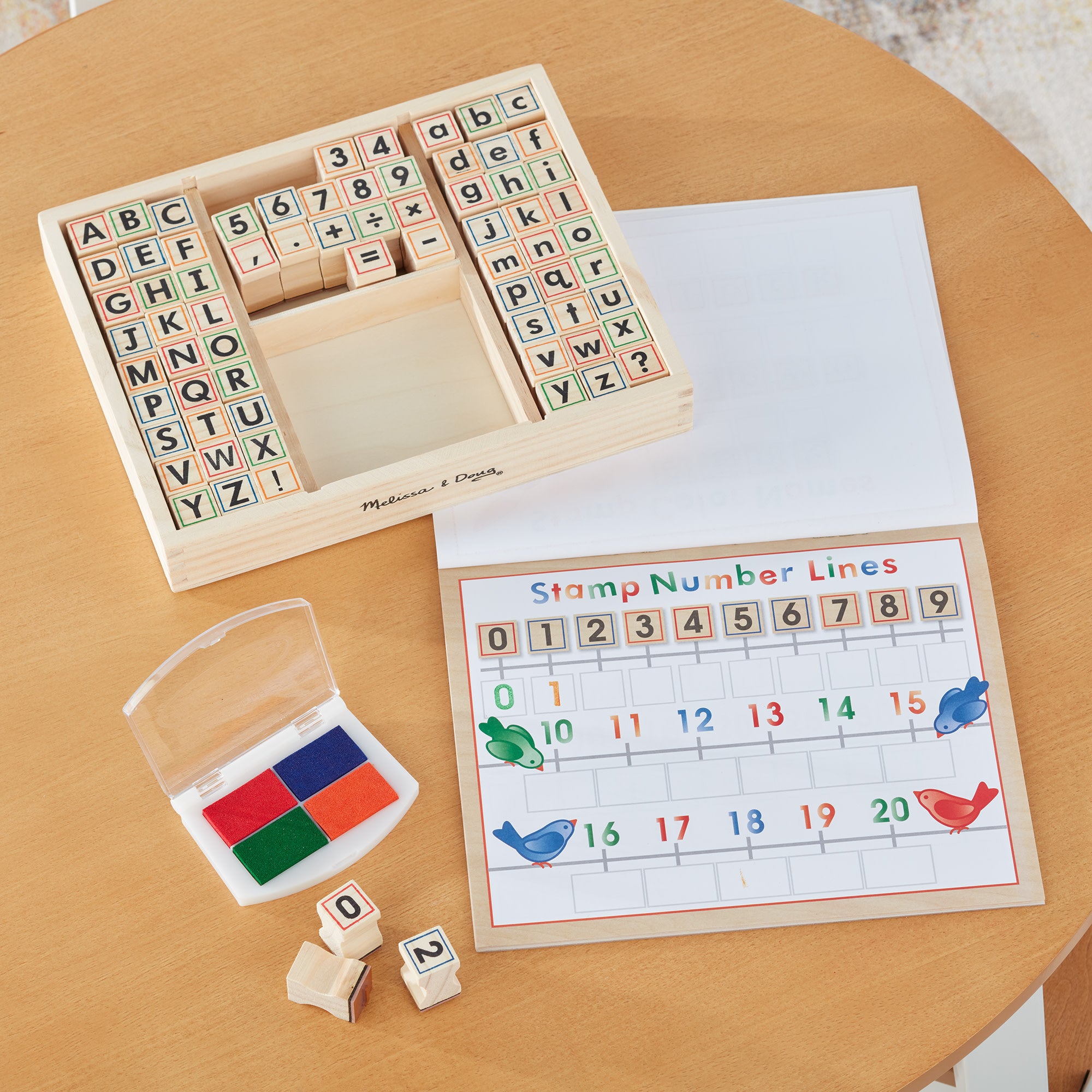 Deluxe Wooden Stamp Set - ABCs 123s - Image 9