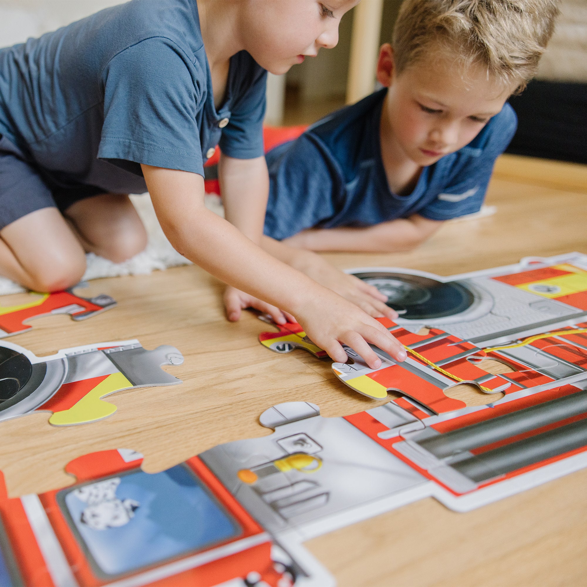 Giant Fire Truck Floor Puzzle - 24 Pieces - Image 3