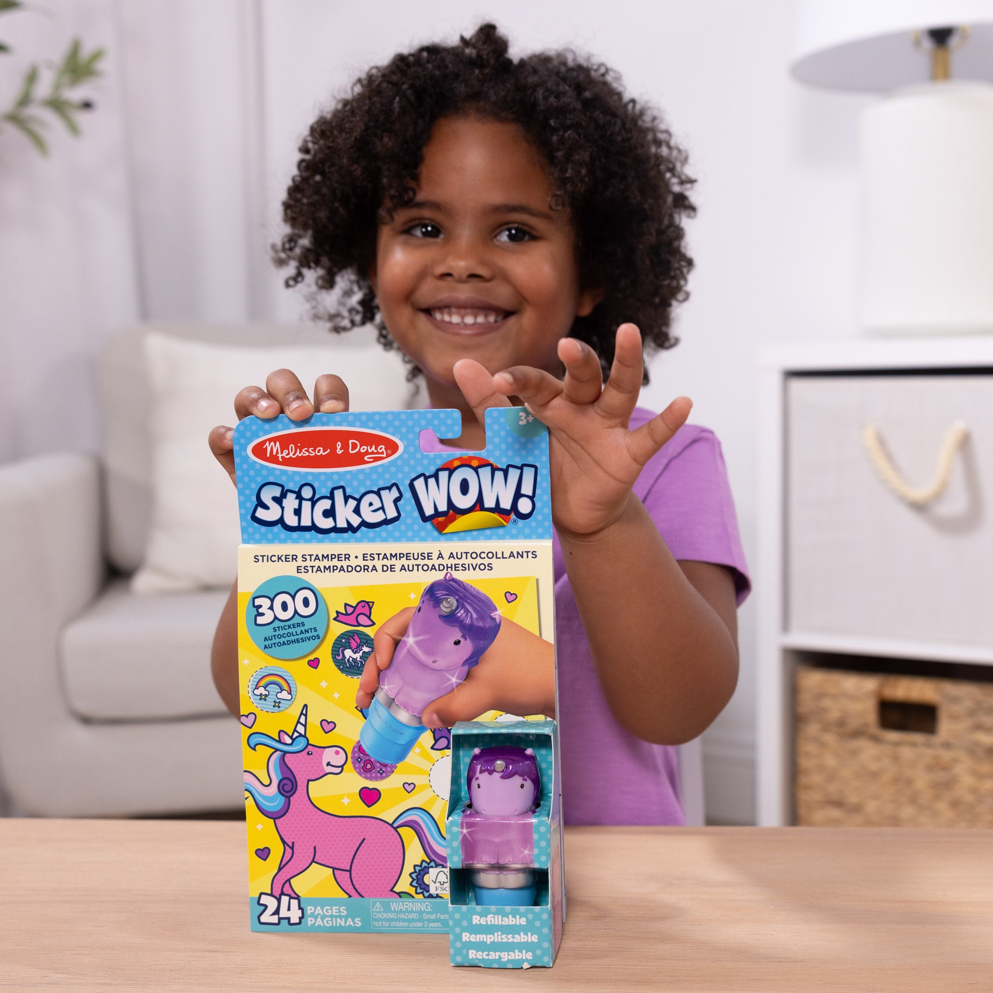 Sticker WOW!? Purple Unicorn Bundle: Activity Pad & Sticker Stamper + Mini Activity Pad and 200 Refill Stickers - Image 5