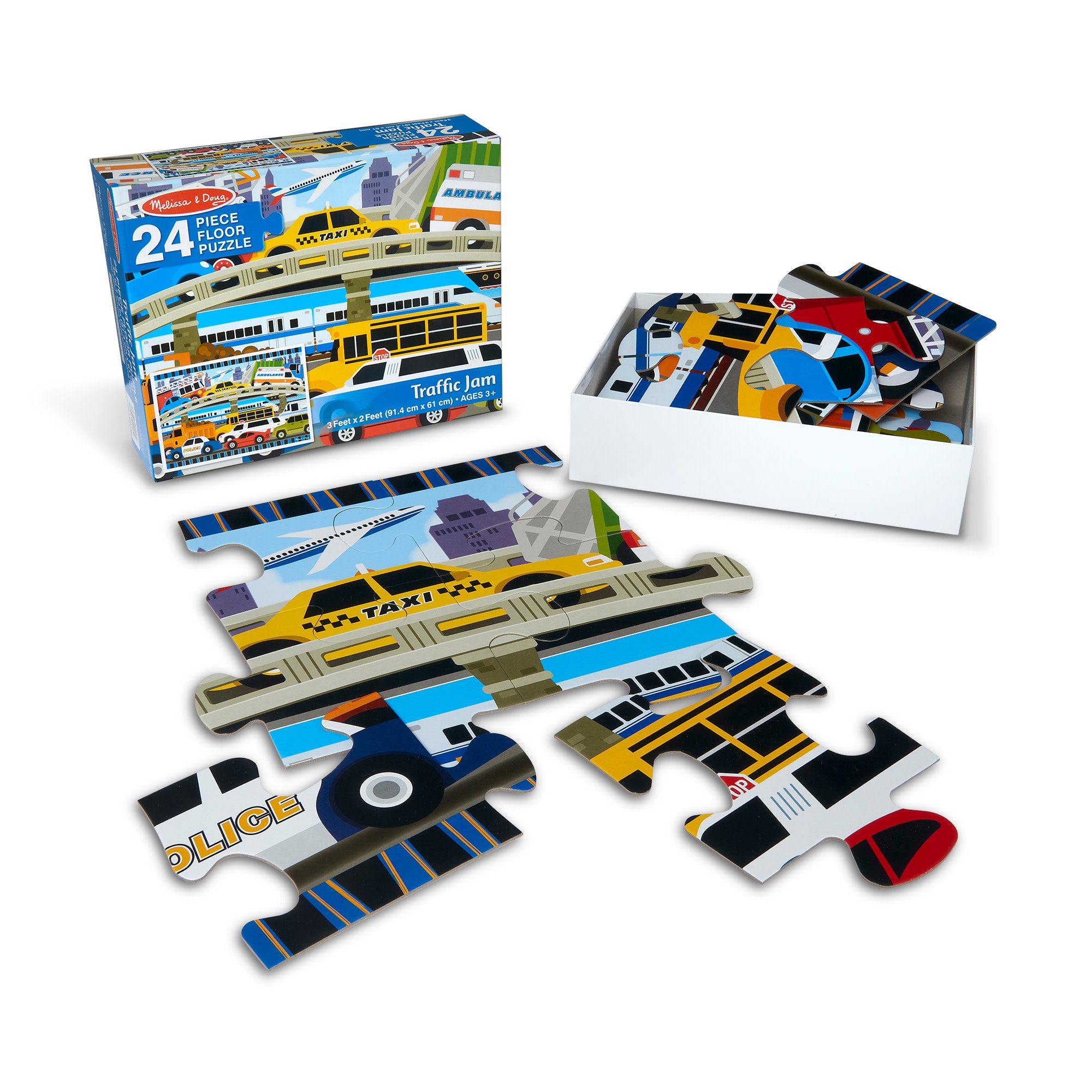 Traffic Jam Floor Puzzle - 24 Pieces - Image 9