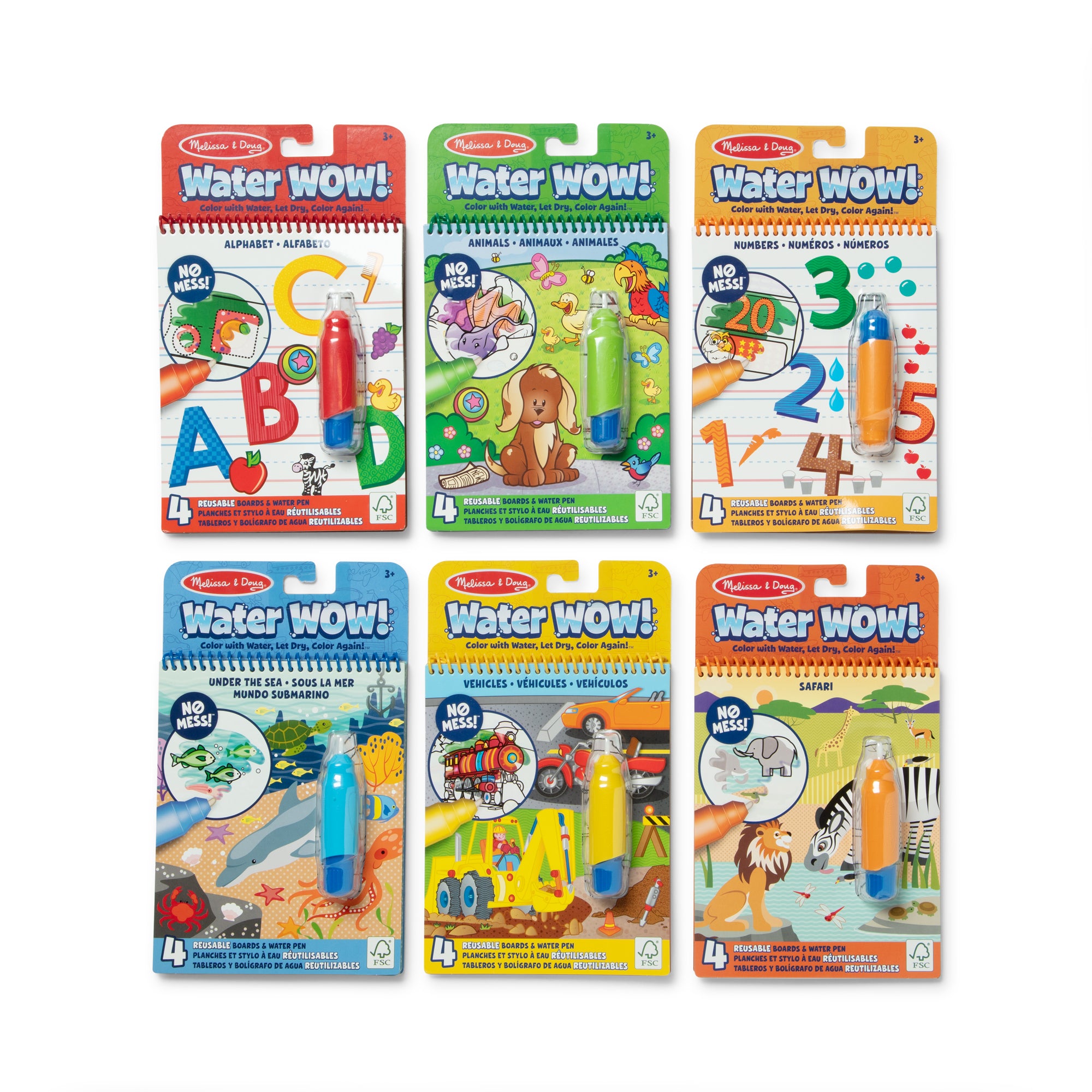 Water WOW! 6-Pack ?C Animals. Vehicles. Alphabet. Numbers. Safari. Under the Sea