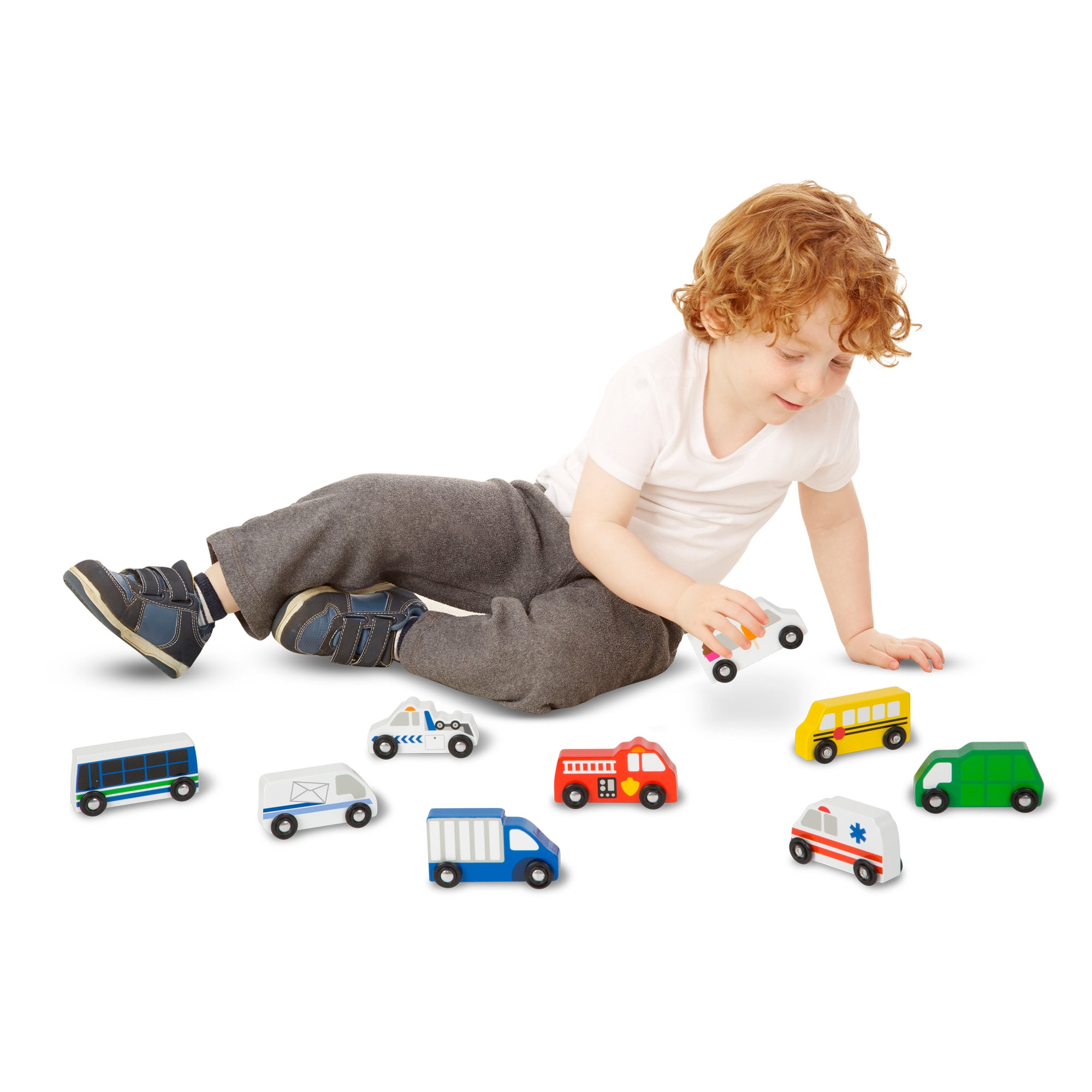 Wooden Town Vehicles Set - Image 8
