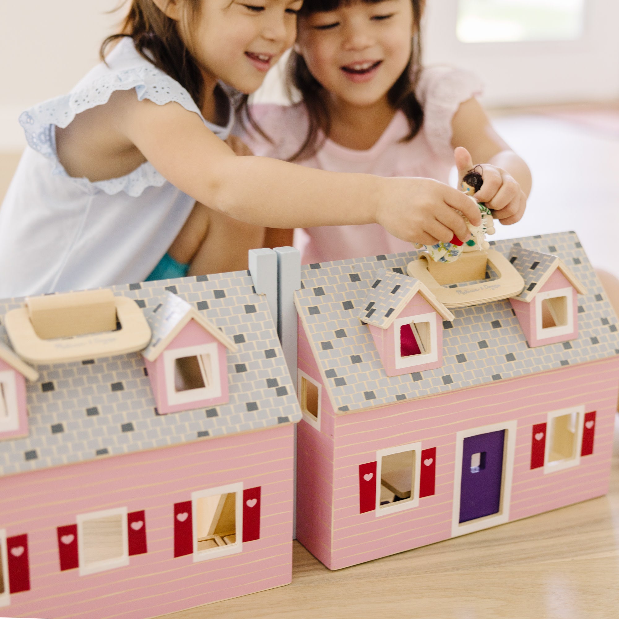 Wooden Fold & Go Dollhouse - Image 2