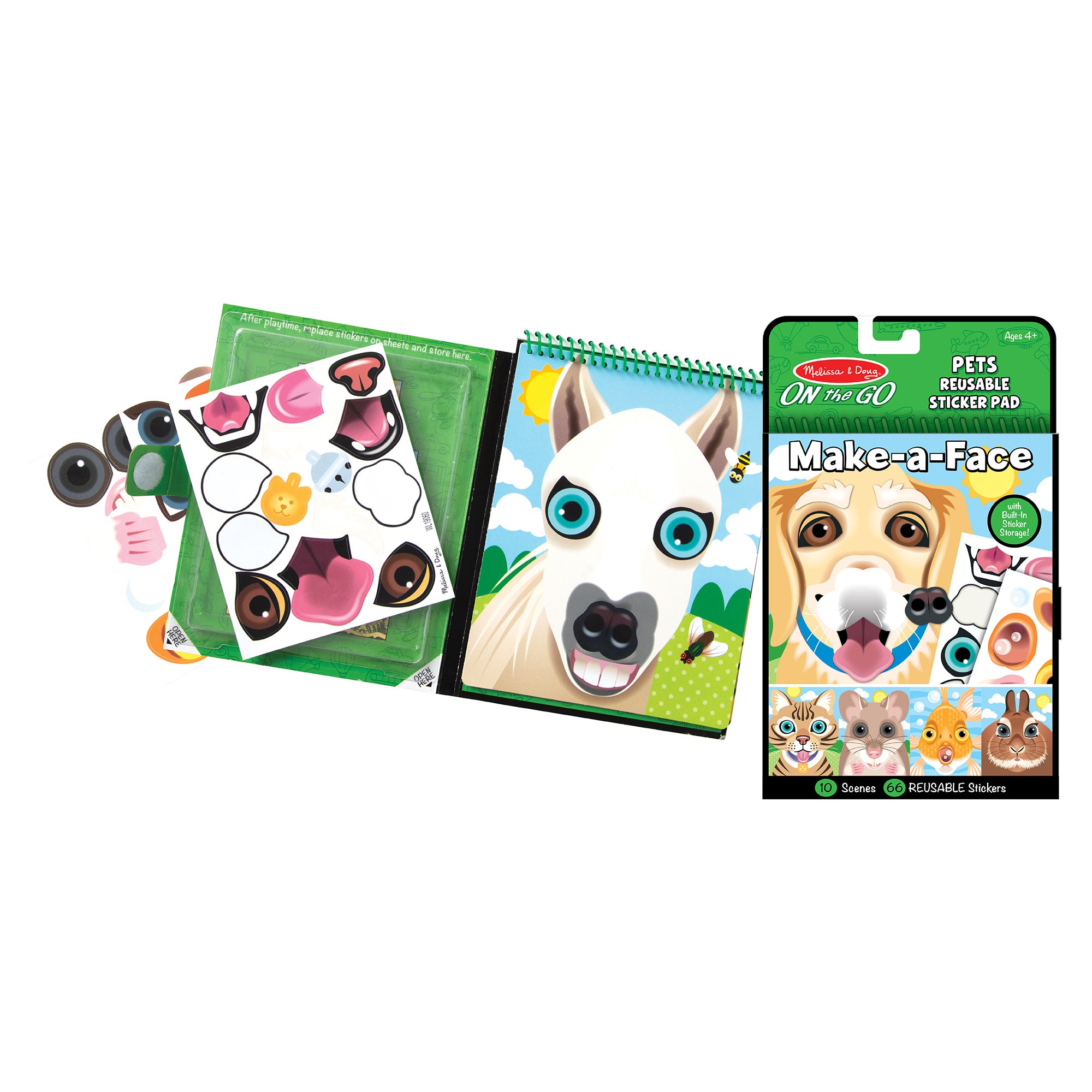 Make-a-Face ?C Pets Reusable Sticker Pad ?C On the Go Travel Activity - Image 9