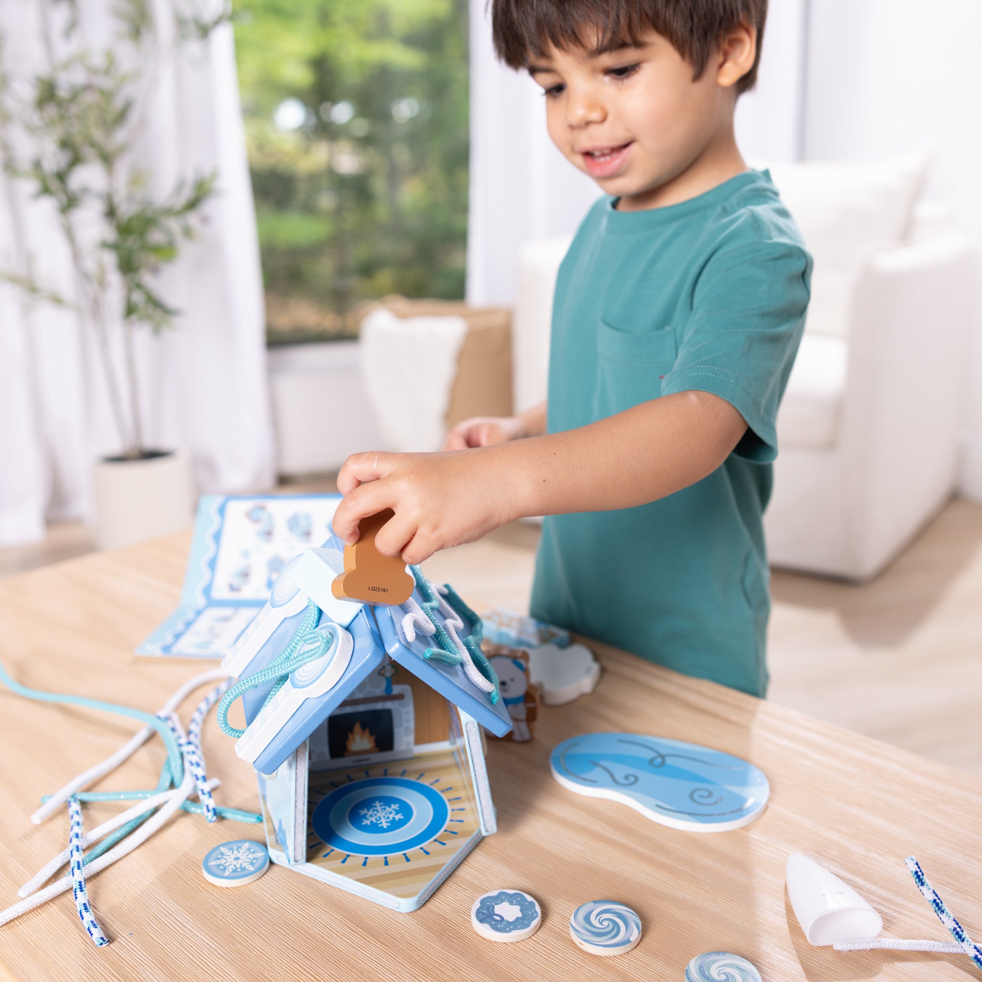 Wooden Gingerbread House Play Set ?C Winter Frost - Image 5