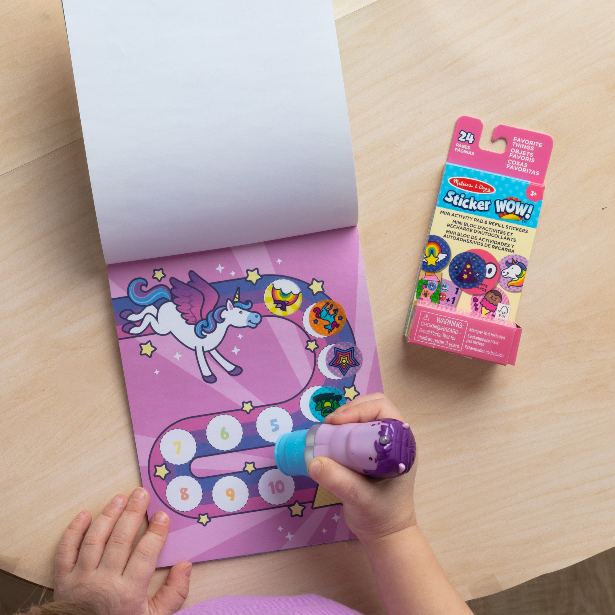 Sticker WOW!? Purple Unicorn Bundle: Activity Pad & Sticker Stamper + Mini Activity Pad and 200 Refill Stickers - Image 8