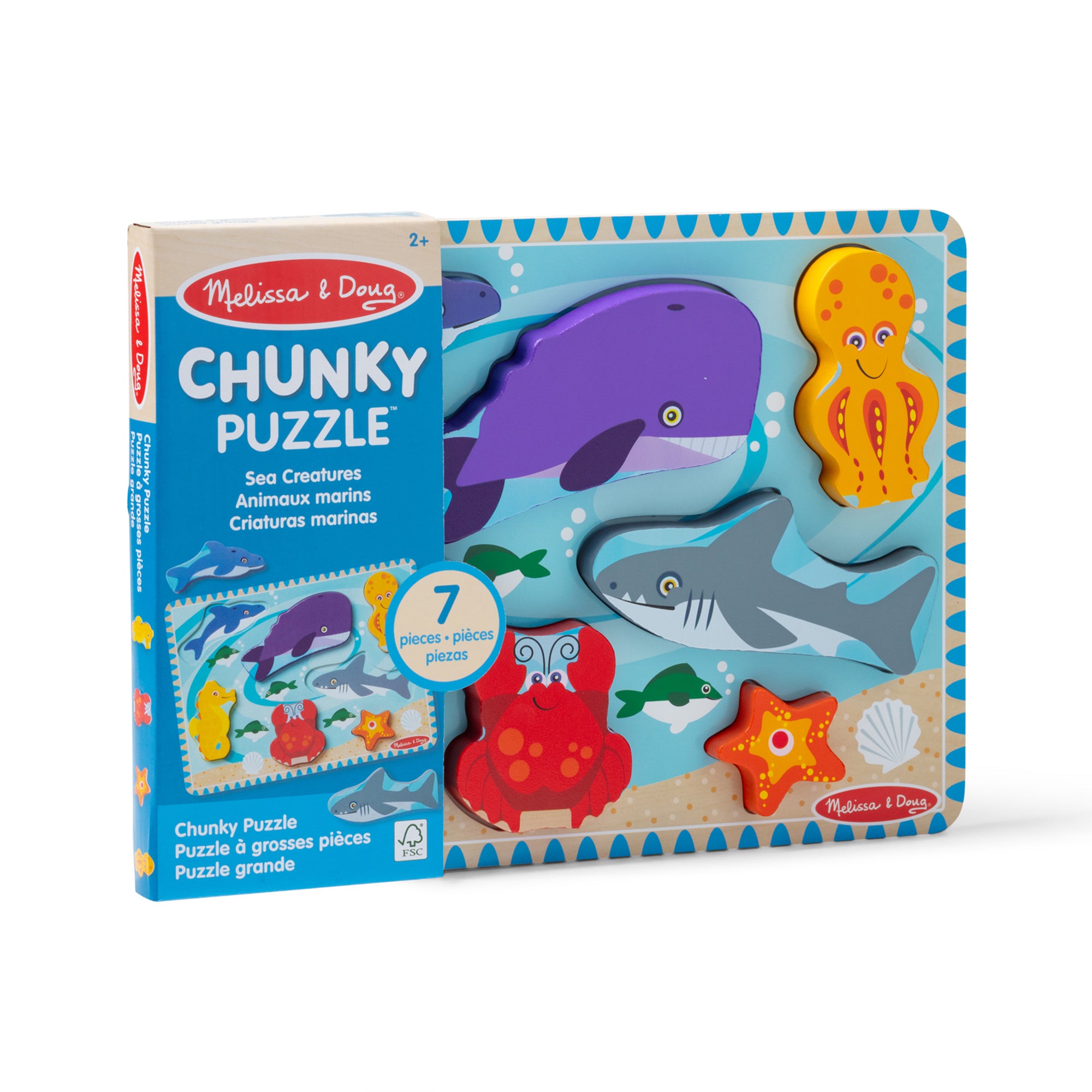 Sea Creatures Chunky Puzzle - 7 Pieces - Image 3