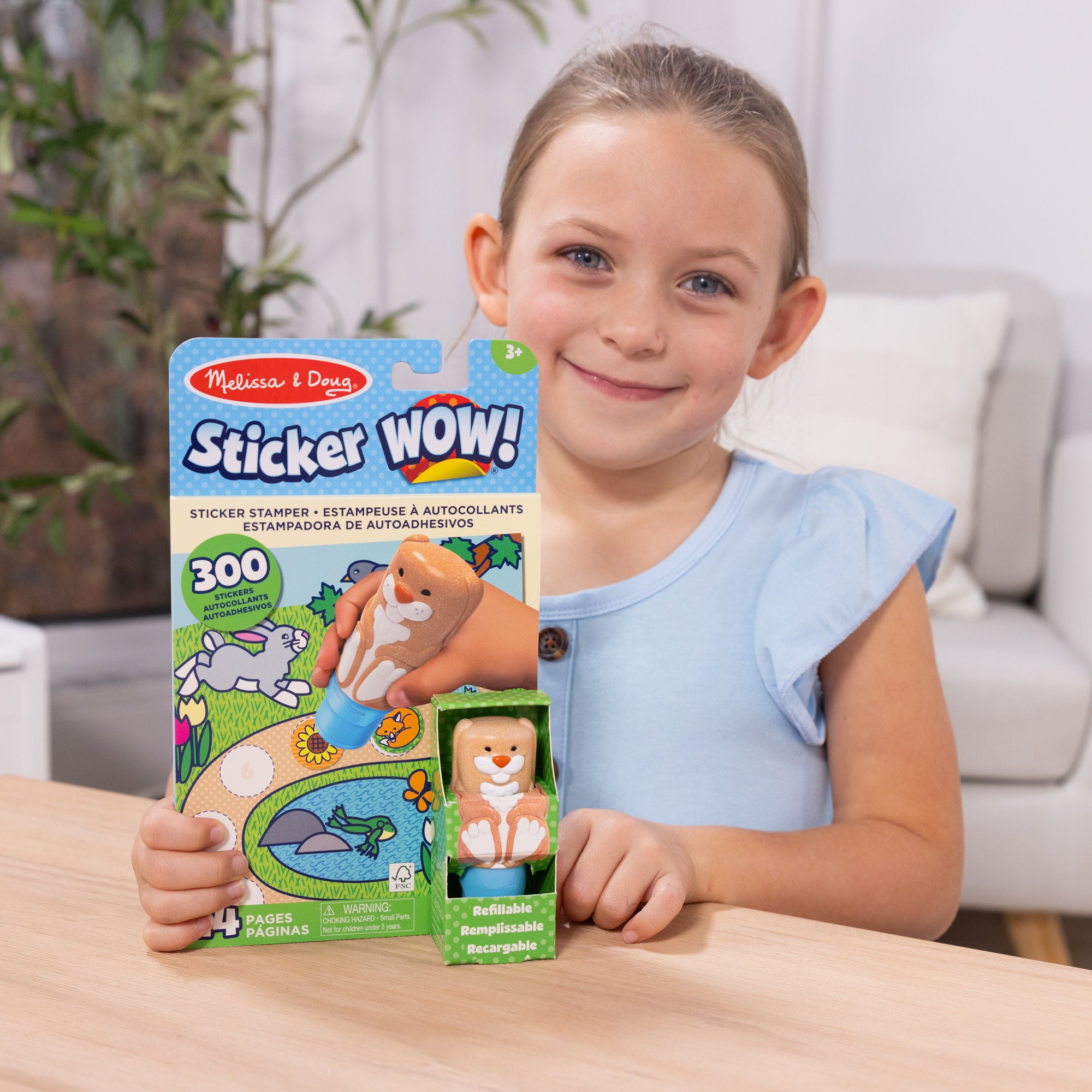 Sticker WOW!? Bunny Bundle: Activity Pad & Sticker Stamper + Mini Activity Pad and 200 Refill Stickers - Image 2