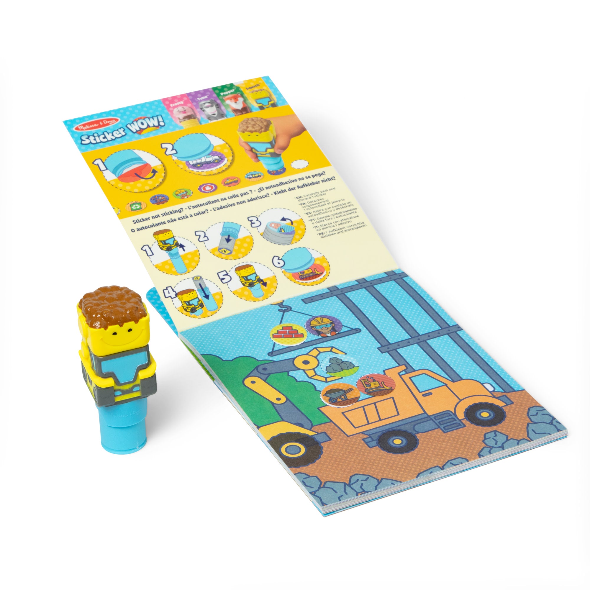 Sticker WOW!? Activity Pad & Sticker Stamper - Bulldozer - Image 3