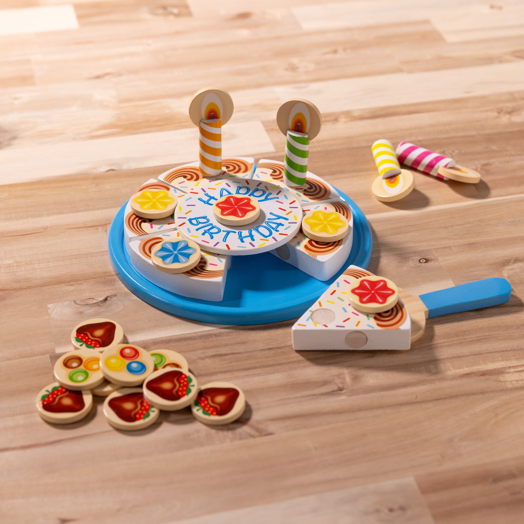 Wooden Birthday Cake Play Set - Image 9